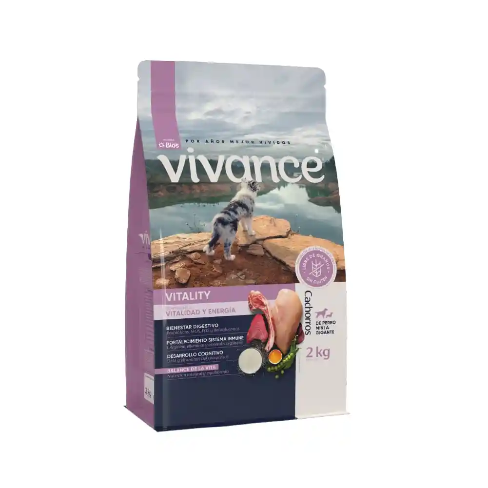 Concentrado Vivance Vitality Cachorro 2 Kilos - Grupo Bios