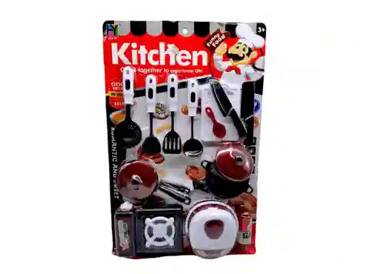 Set De Juego Utensilios De Cocina 16 Pcs Para Niños Y Niñas