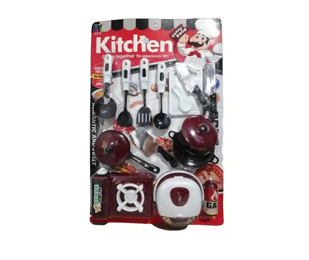 Set De Juego Utensilios De Cocina 16 Pcs Para Niños Y Niñas