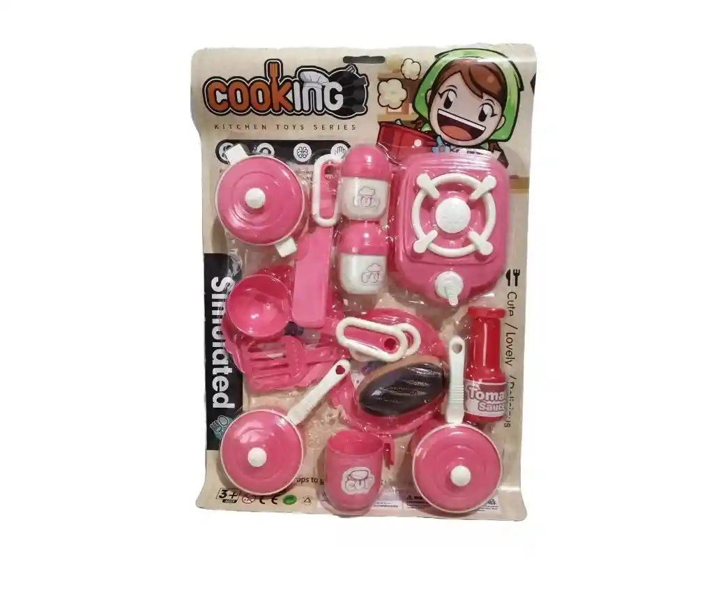 Set De Juego Utensilios De Cocina 14 Pcs Para Niños Y Niñas