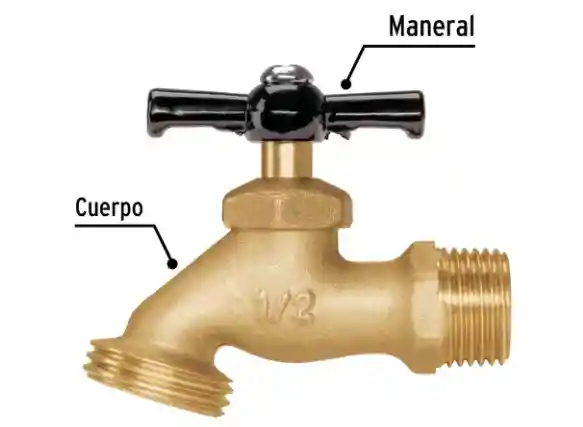 Llave Terminal Para Jardín O Lavadero En Bronze 1/2 Pretul