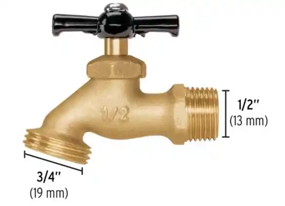 Llave Terminal Para Jardín O Lavadero En Bronze 1/2 Pretul