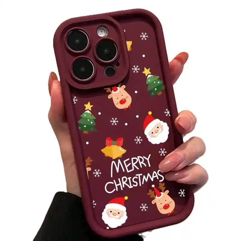 Funda Forro Estuche Case Protector Para Iphone 12 Navidad