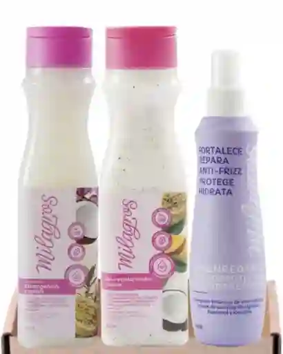 Shampoo Emergencia, Biorepolarizador Y Desenredante Antifrizz Milagros