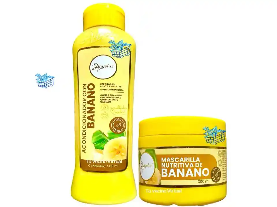 Acondicionador Y Mascarilla Nutritiva De Banano Anyeluz