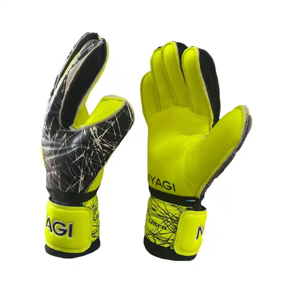 Guantes De Fútbol Miyagi Ultra - Mg012 Niño / Adulto Talla 4 Amarillo