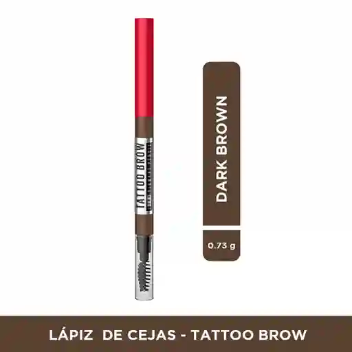 Lápiz Para Cejas Maybelline Tattoo Brow Pencil 36h Dark