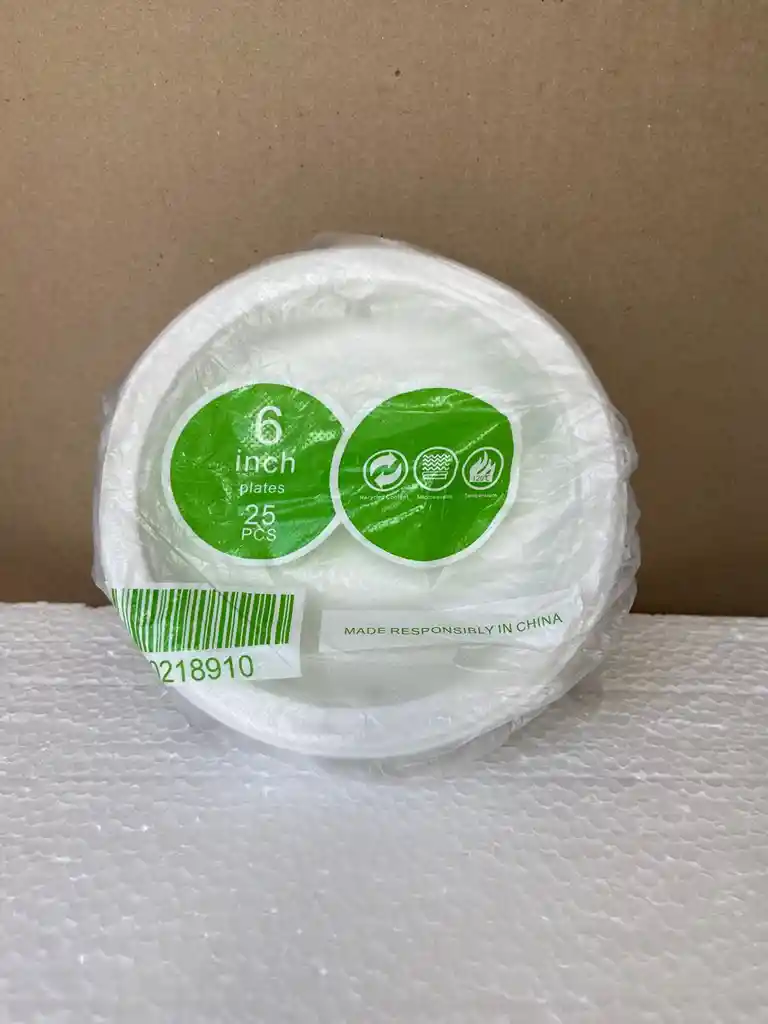 Plato 15 Cm Biodegradable X 25 Unidades