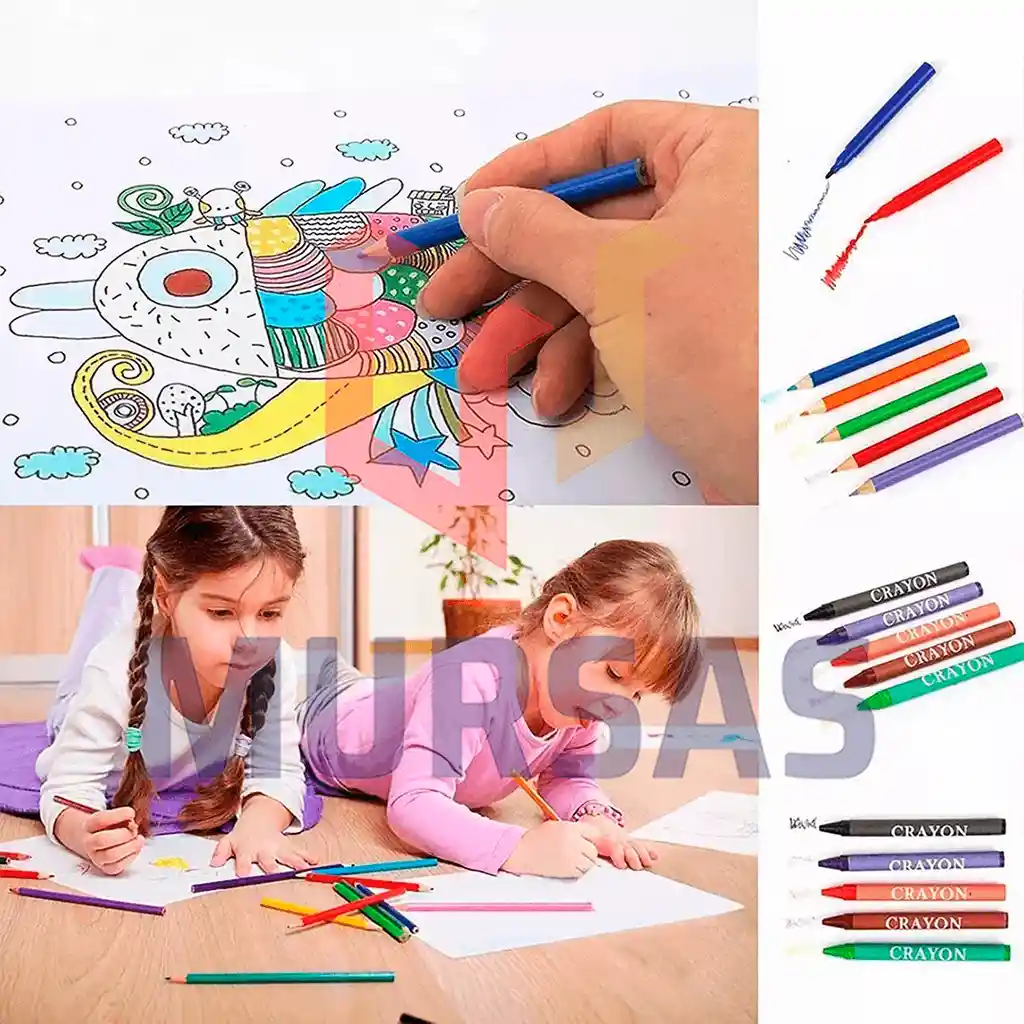 Kit Arte Dibujo Niños Acuarela