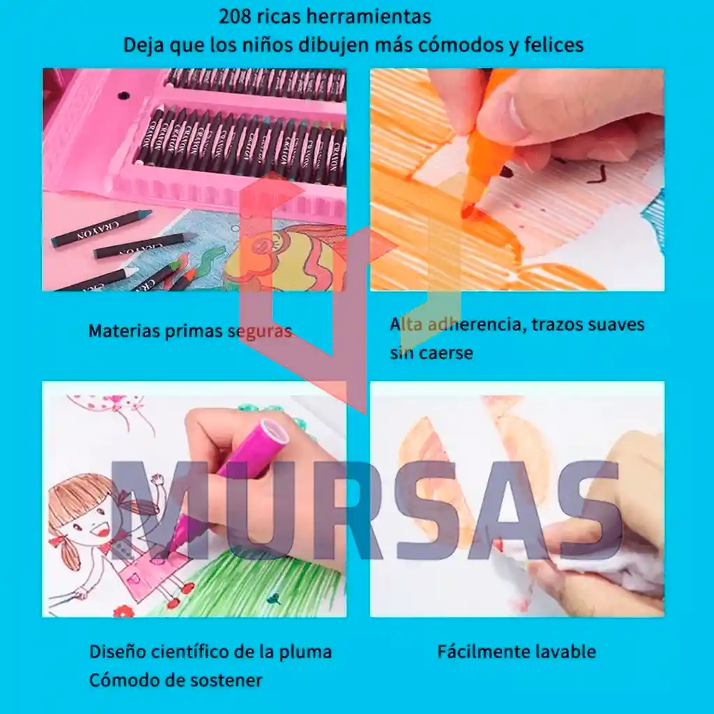 Kit Arte Dibujo Niños Acuarela