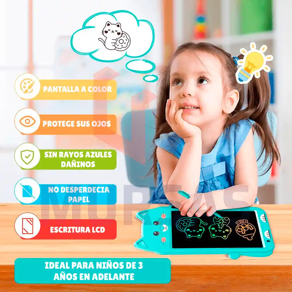 Tableta Magica Lcd Escritura Y Dibujo Para Niños Portátil