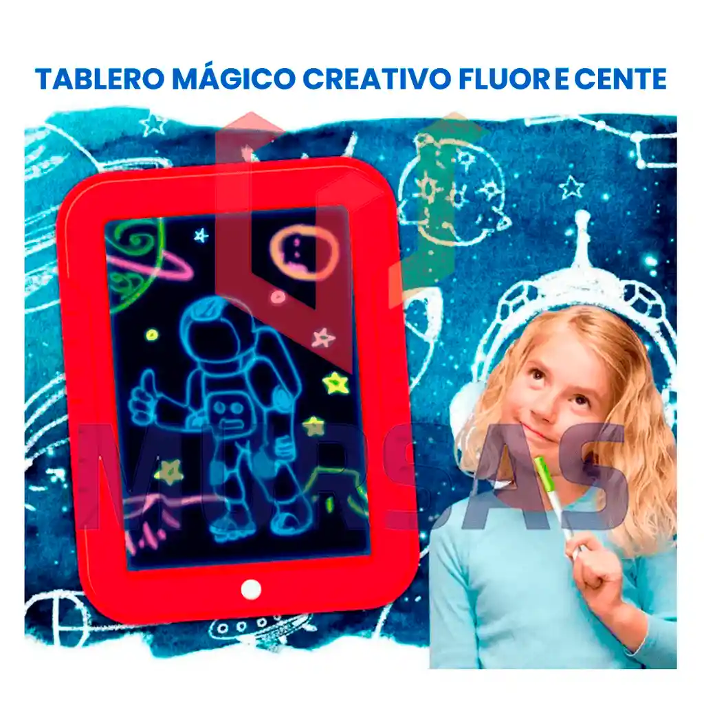 Tablero Mágico 3d Luz Led Luminoso De Dibujo Juguete Niños