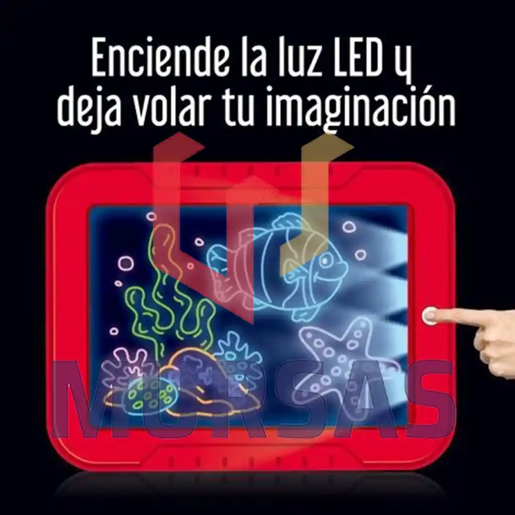 Tablero Mágico 3d Luz Led Luminoso De Dibujo Juguete Niños