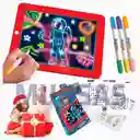 Tablero Mágico 3d Luz Led Luminoso De Dibujo Juguete Niños