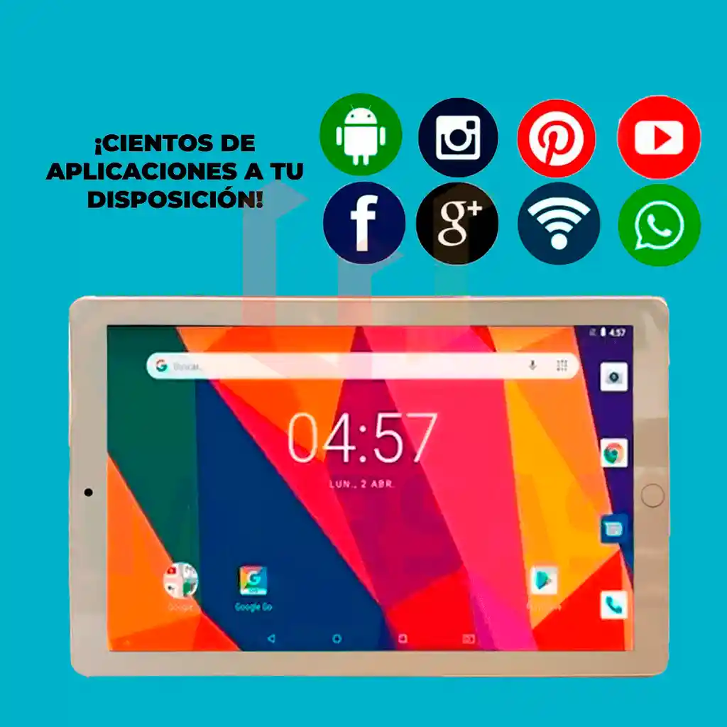 Tablet Android 32gb + 2gb Ram Doble Sim + Funda Protectora