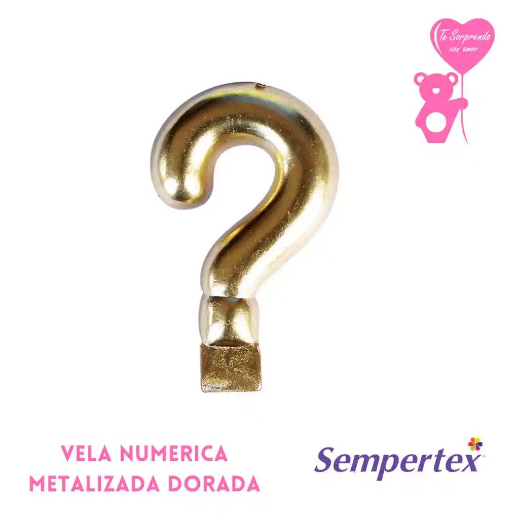 Vela Numero Dorada #? Sempertex