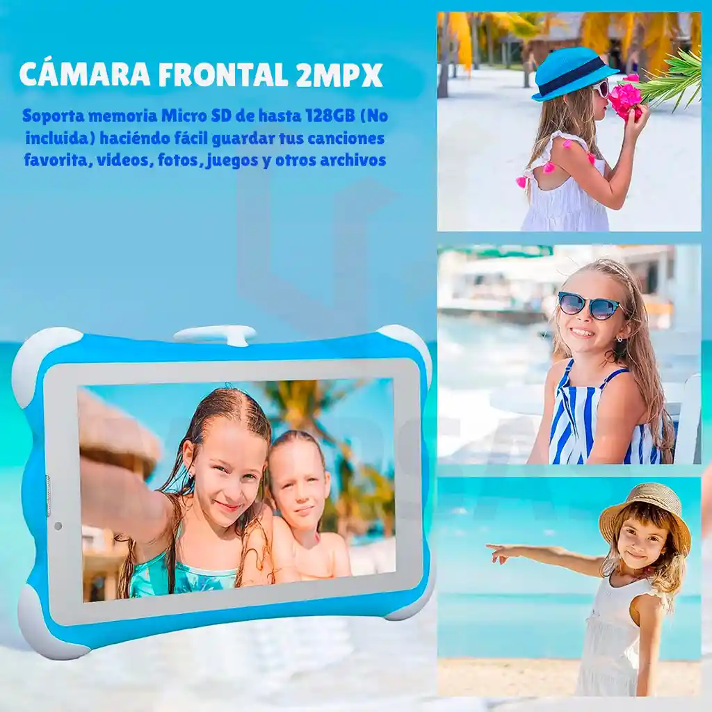 Tablet Resistente Niños Wifi Bluetooth + Estuche Antichoque