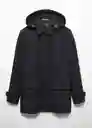 Abrigo Medina Antracita Talla XL Hombre Mango
