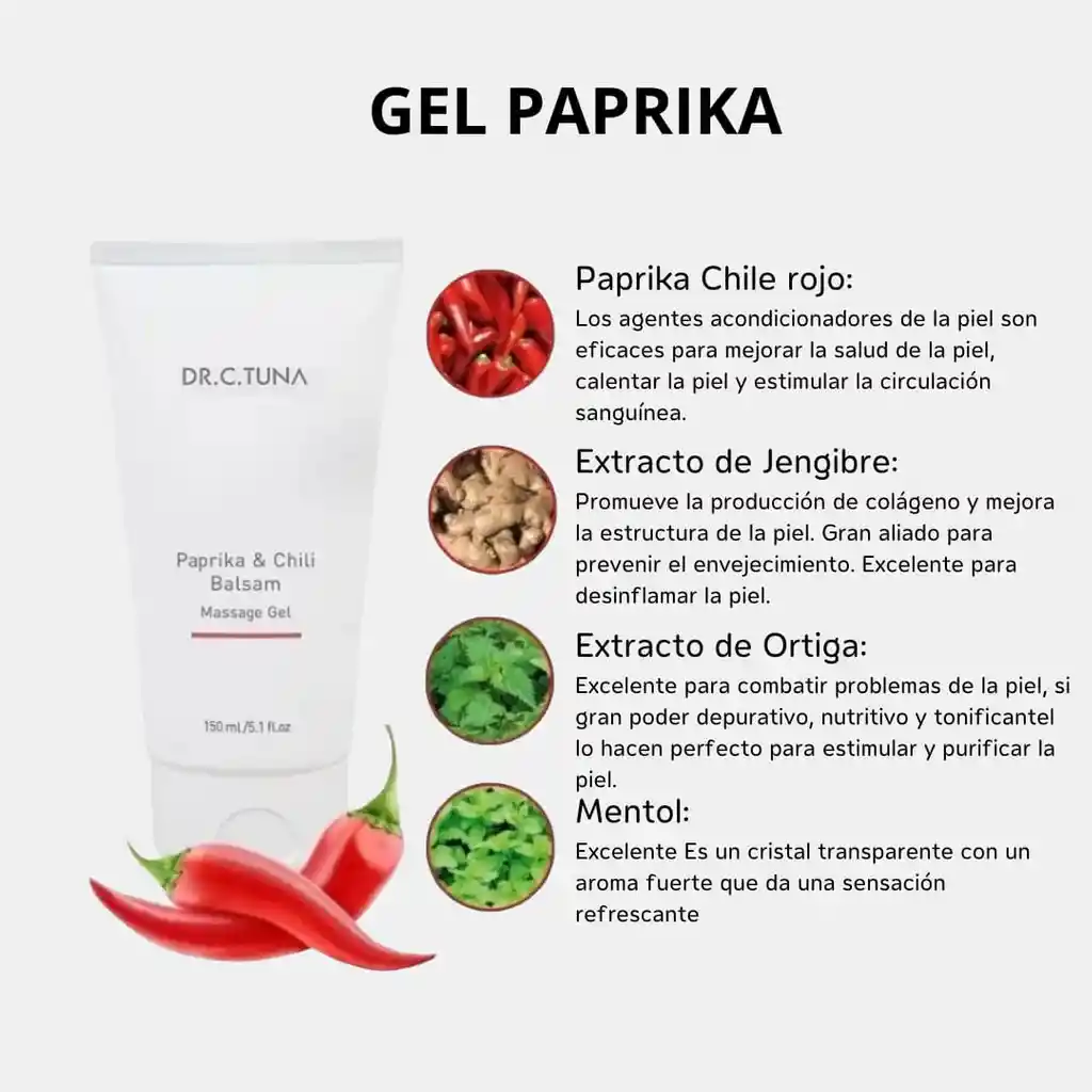 Gel Para Masajes De Paprika Y Chile