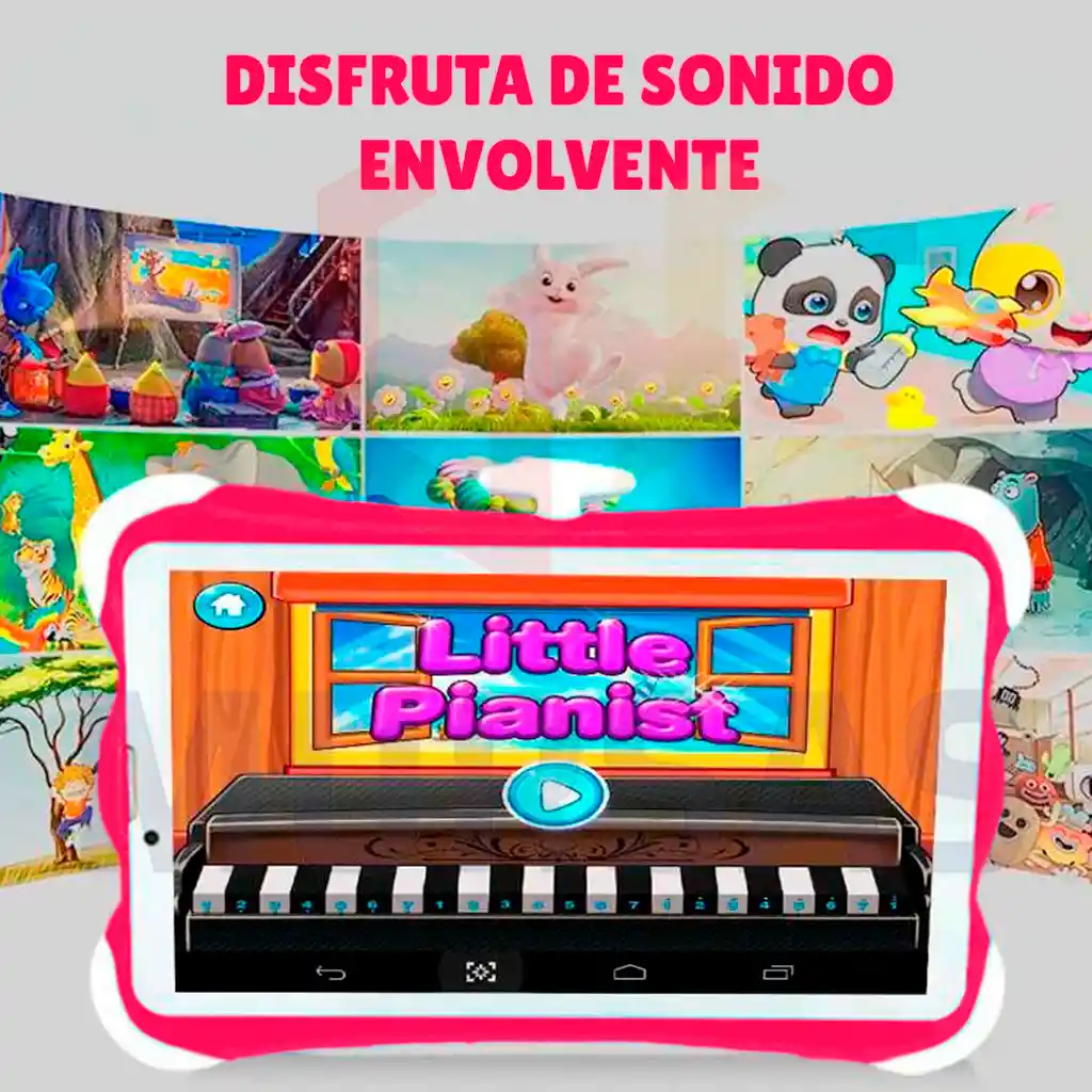 Tablet Para Niños Android Educativa Y Juegos Incluye Funda