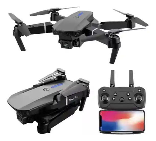 Drone E88 Con Cámara Dual Y Batería Dual