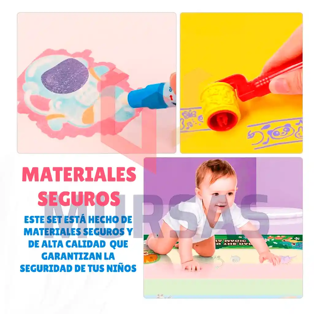 Tapete Mágico Pizarrones Para Dibujar Niños 78x57.5cm Grande