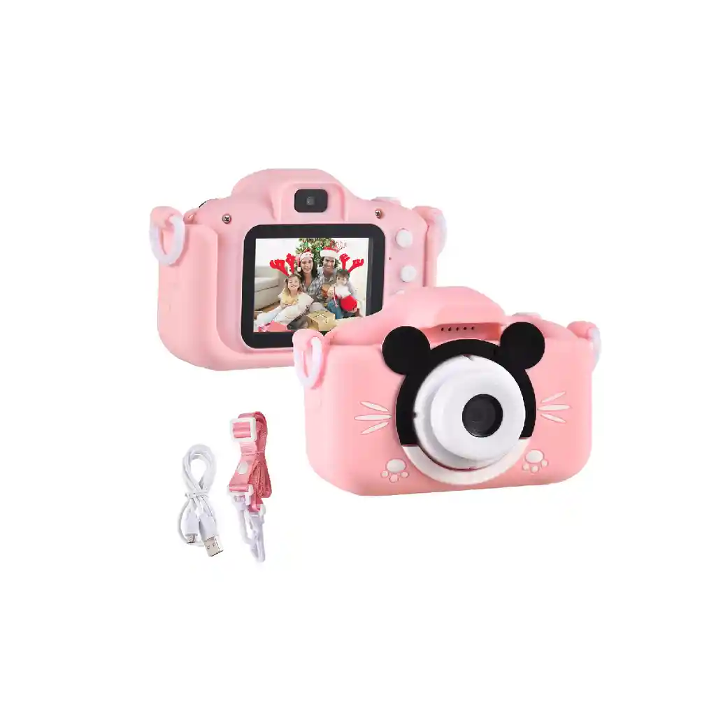 Camara Fotografica Niños Diseño Mickey Mouse Raton Color Rosa