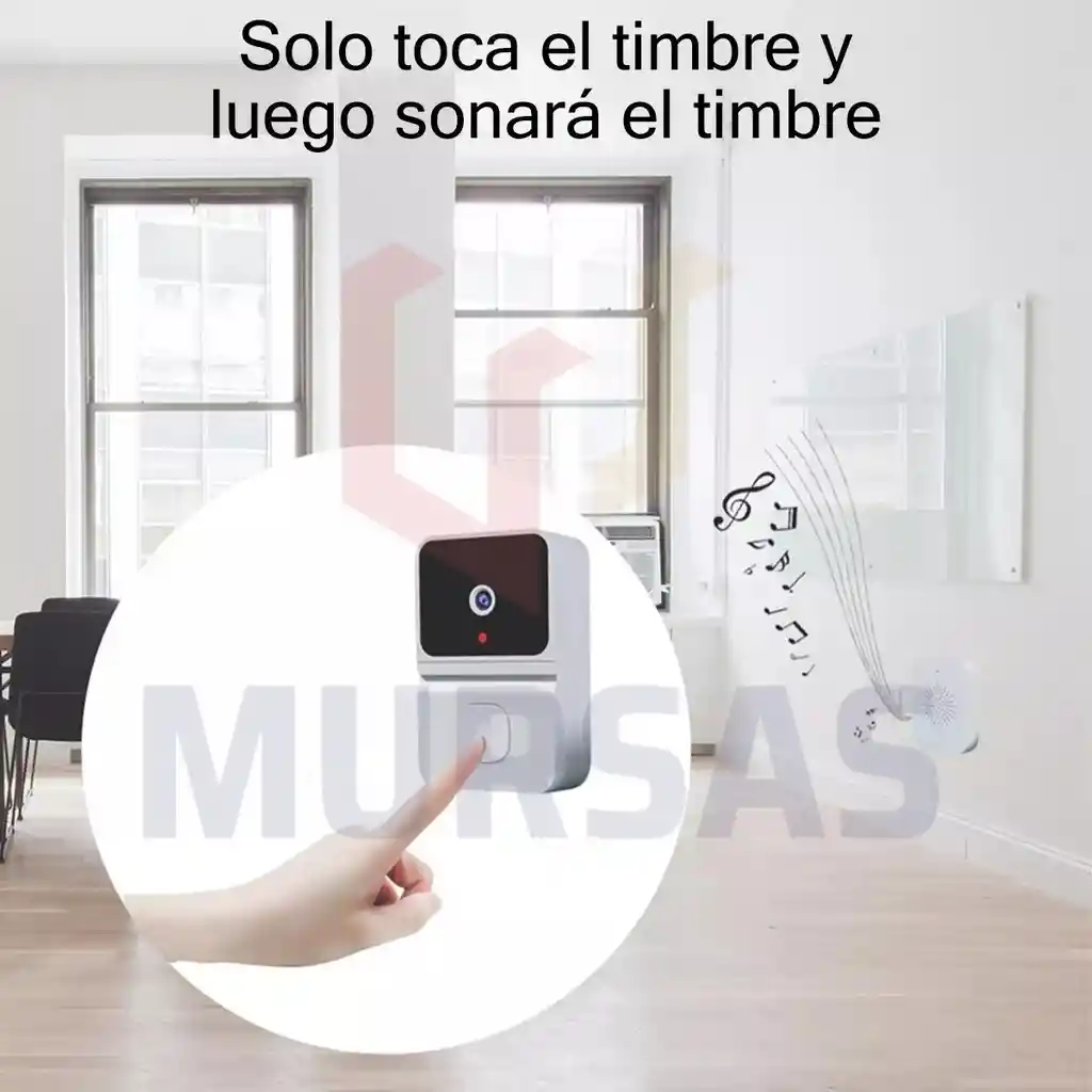 Camara Wifi Timbre Inteligente Inalámbrico Monitoreo En Vivo