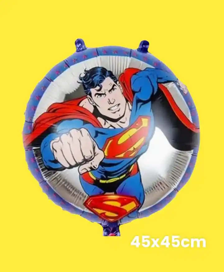 Globo Metalizado Redondo Superman (x1 Unidad)