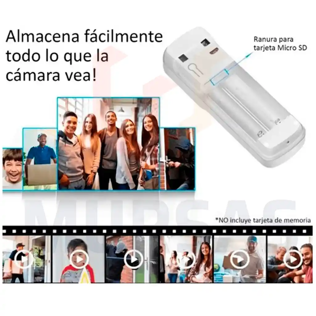 Camara Timbre Casa Wifi Audio Bidireccional Vigilancia 24/7