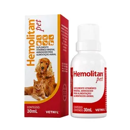 Vitaminas Y Minerales Para Perros Y Gatos Hemolitan 30 Ml Suplemento Para Mascotas