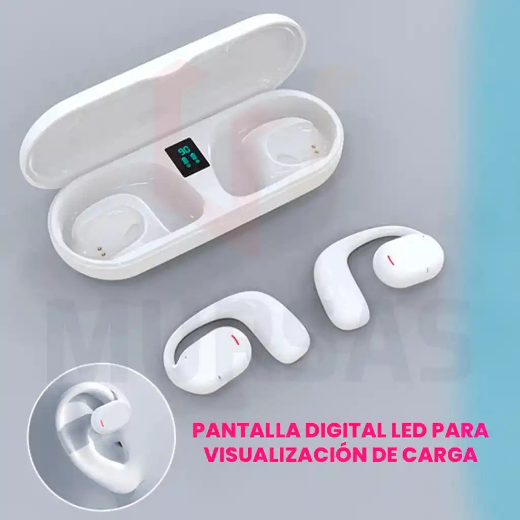 Auriculares Oseos Impermeables Con Microfono + Banco Carga