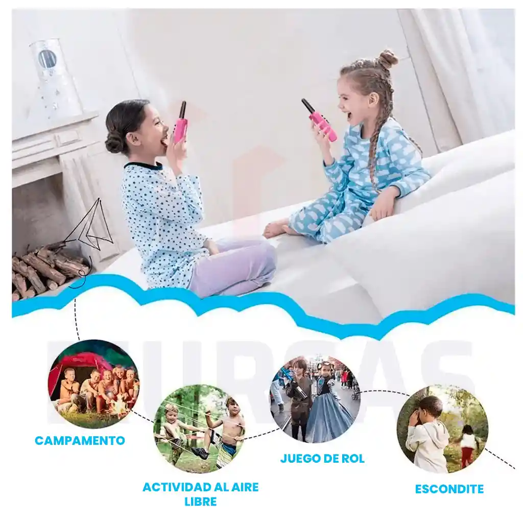 2 Und Radios Intercomunicadores Para Niños