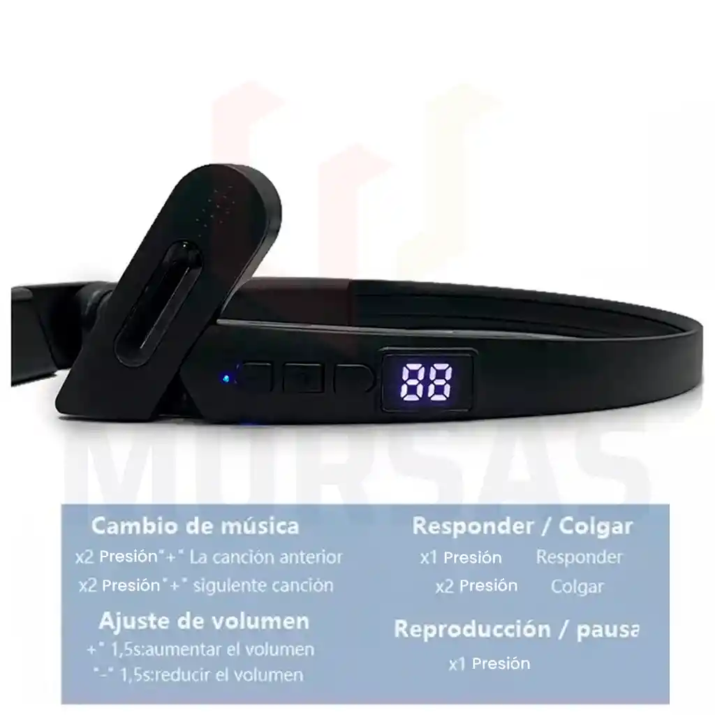 Auriculares Oseos Impermeables Con Angulo Ajustable