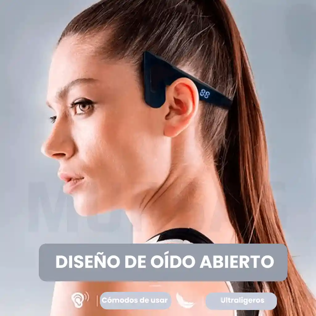 Auriculares Oseos Impermeables Con Angulo Ajustable