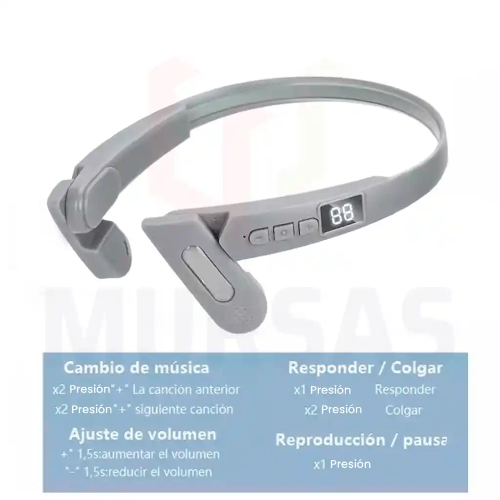 Audifonos Bluetooth Unisex Conducción Ósea Deportivos