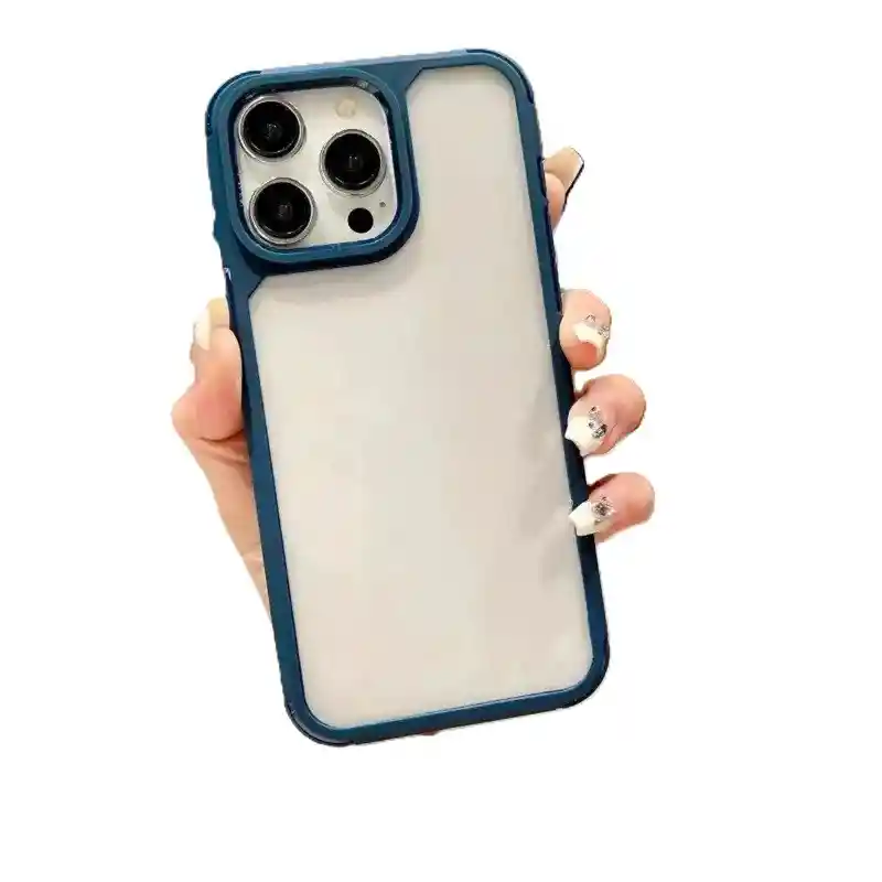 Funda Forro Estuche Case Protector Para Iphone 13 Pro Borde Azul