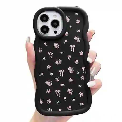 Funda Forro Estuche Case Protector Para Iphone 11 Negro Lazos