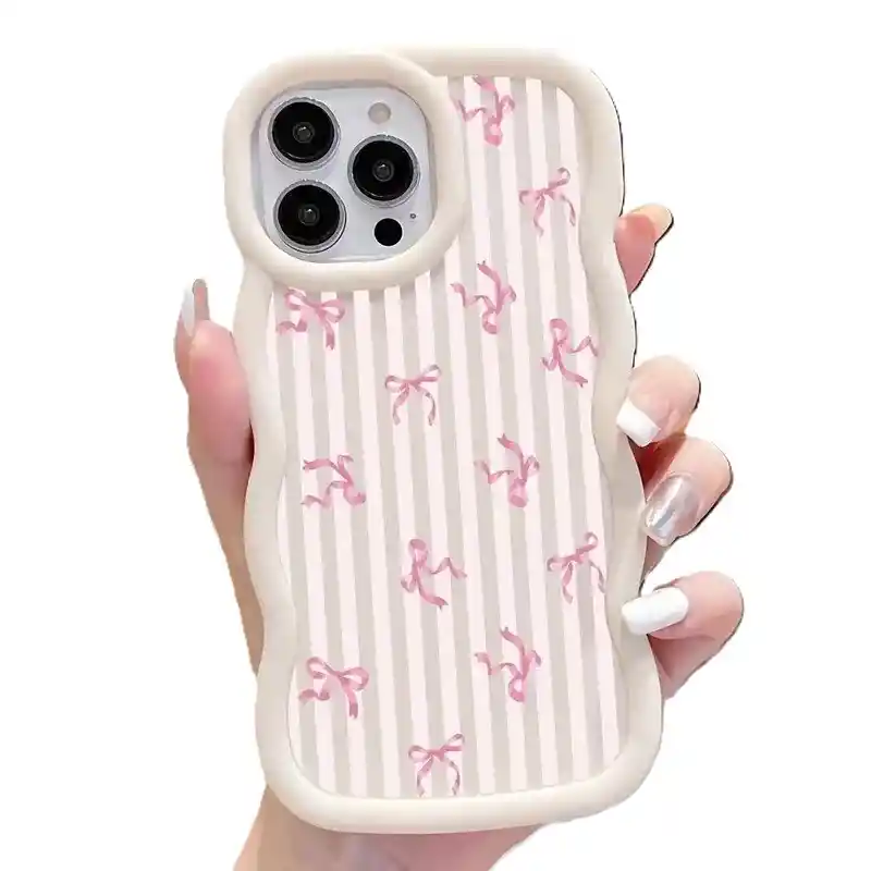 Funda Forro Estuche Case Protector Para Iphone 11 Blanco Lazos