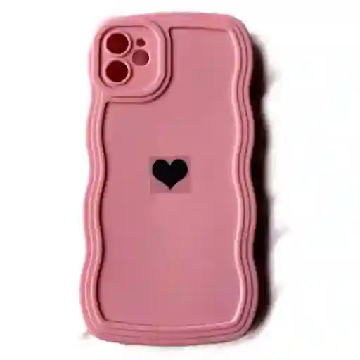 Funda Forro Estuche Case Protector Para Iphone 11 Corazon Rosado