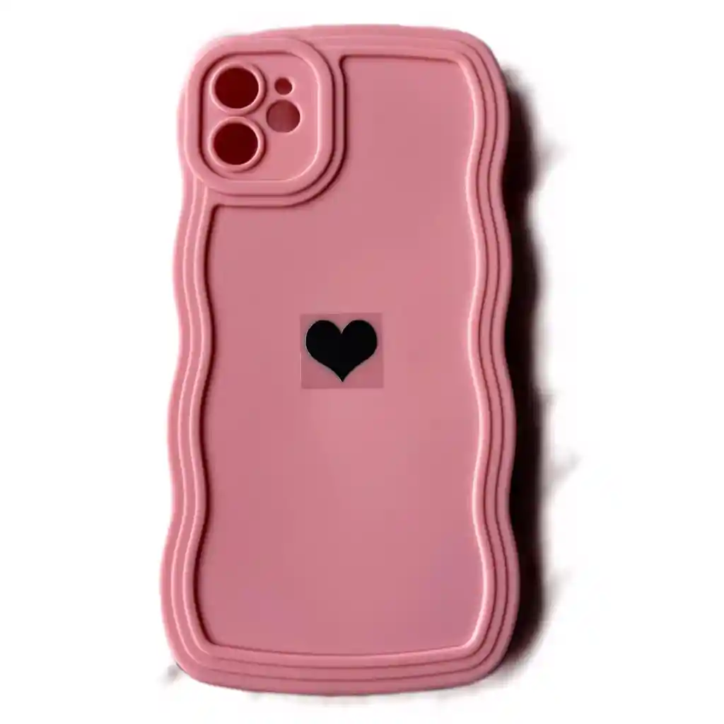 Funda Forro Estuche Case Protector Para Iphone 11 Corazon Rosado