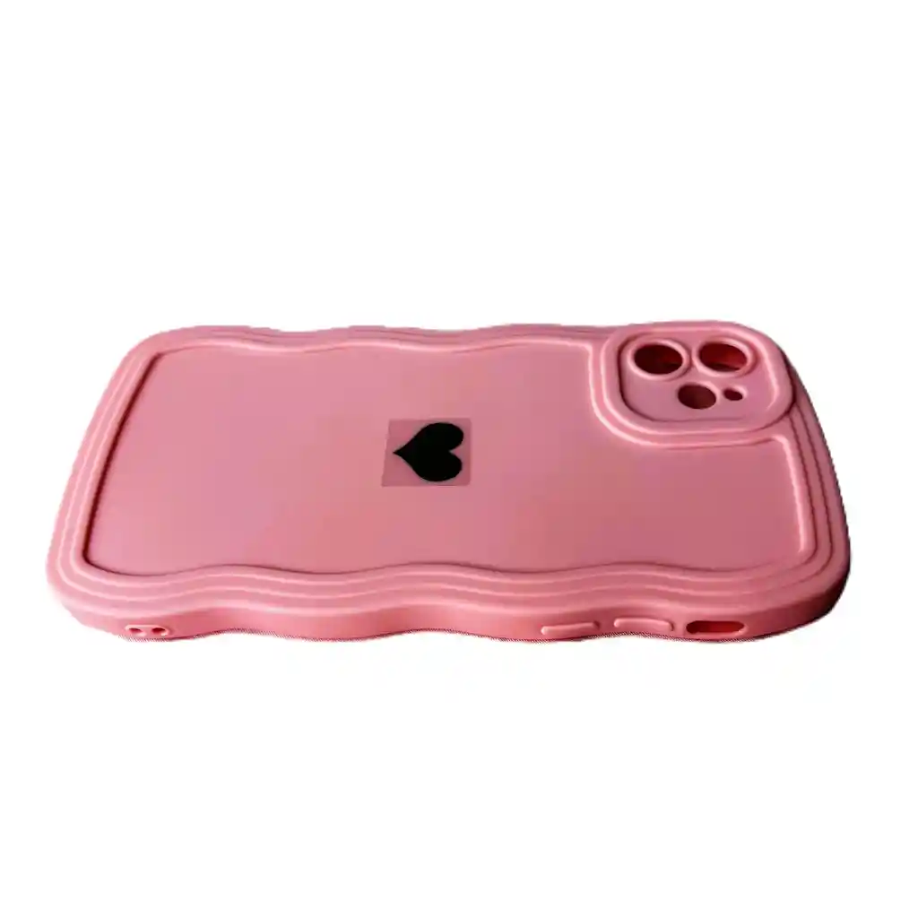 Funda Forro Estuche Case Protector Para Iphone 11 Corazon Rosado