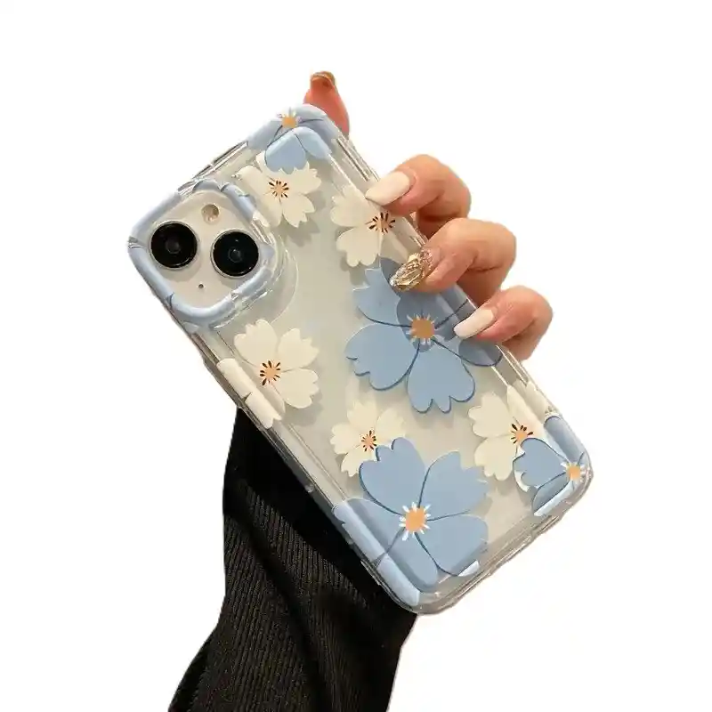 Funda Forro Estuche Case Protector Para Iphone 11 Flores Azules