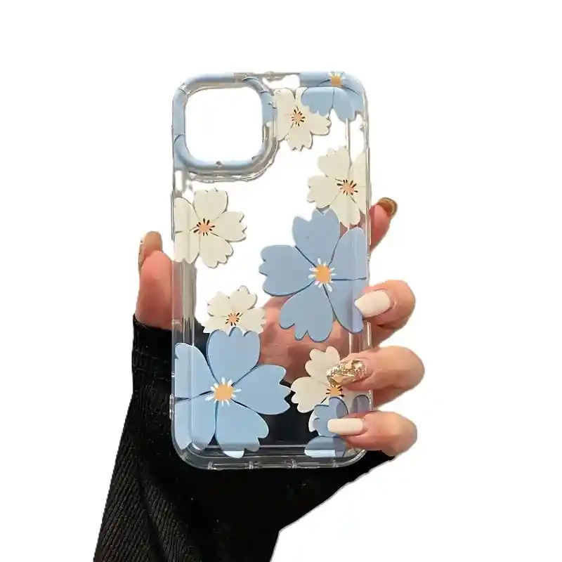 Funda Forro Estuche Case Protector Para Iphone 11 Flores Azules