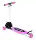 Patineta Monopatín Scooter 4 Ruedas Plegable Aluminio Rosa