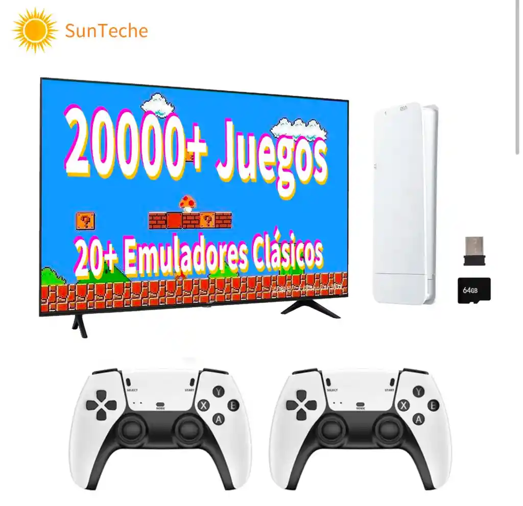 Consola Videojuego Portatil M15 Blanco Inalambrico