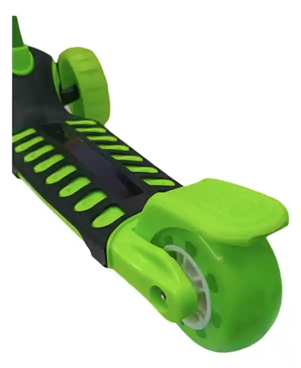 Patineta Scooter Kick And Ride De Llantas Anchas Y Luces Verde