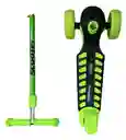 Patineta Scooter Kick And Ride De Llantas Anchas Y Luces Verde