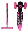 Patineta Scooter Kick And Ride De Llantas Anchas Y Luces Rosa