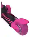 Patineta Scooter Kick And Ride De Llantas Anchas Y Luces Rosa